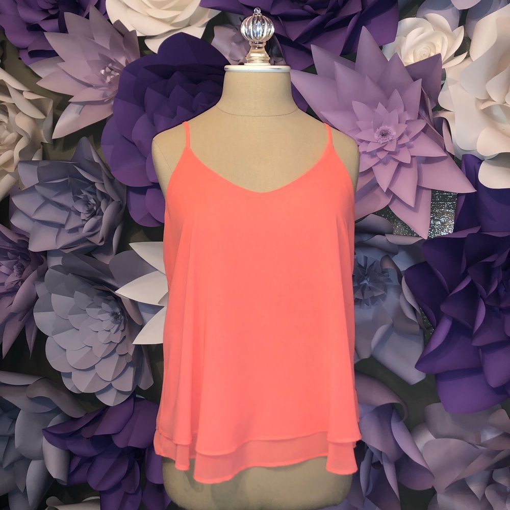 Vibrant coral top